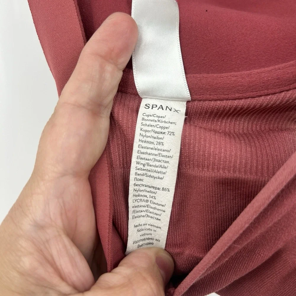 SPANX Bra-llelujah! Front Close T-Shirt Bra Womens 36DD Sangria Red Underwire